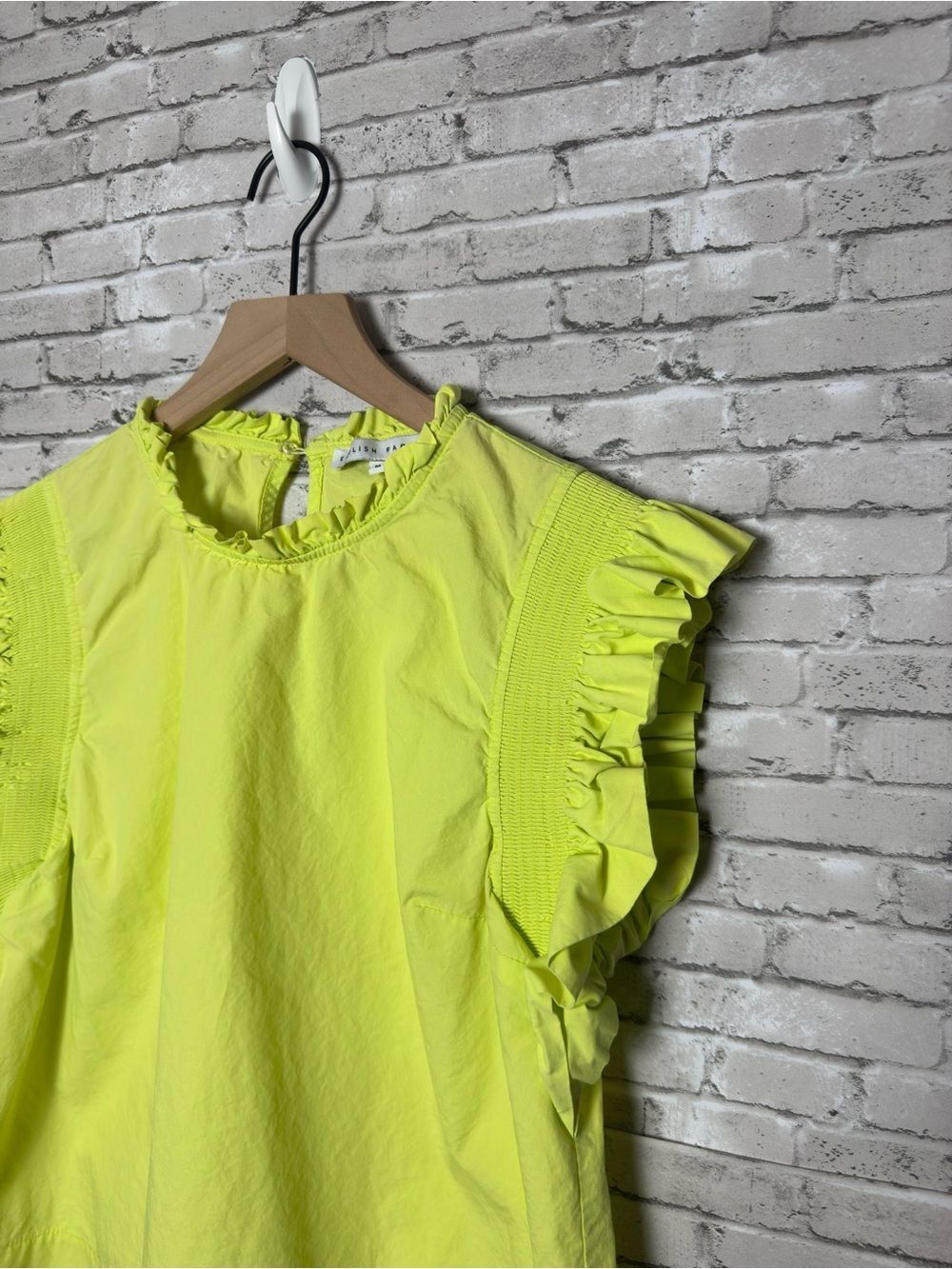 English Factory Ruffle Sleeve Top Medium - Picture 3 of 7